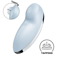 Вибростимулятор-пульсатор Satisfyer Tap & Climax 2 Blue, эффект постукивания пальцем Вибростимулятор-пульсатор Satisfyer Tap & Climax 2 Blue, эффект постукивания пальцем