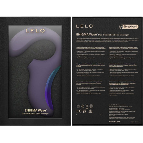 Кліторально-вагінальний звуковий стимулятор LELO Enigma WAVE Cyber Purple, 3 типи стимуляції