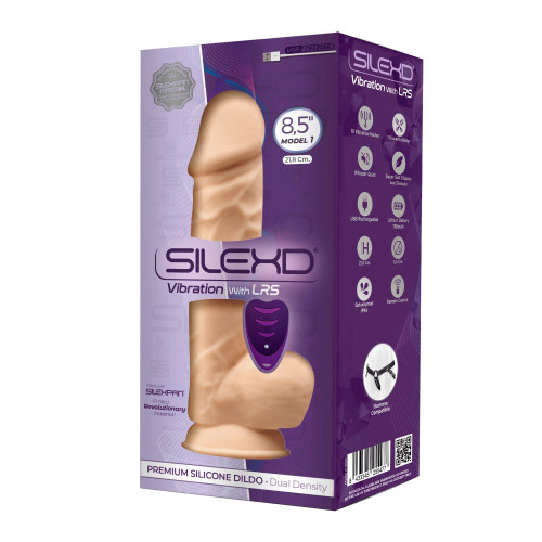 Фалоімітатор з вібрацією SilexD Norman Vibro Flesh (Model 1 size 8,5) + LRS, діаметр 5 см