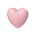 Вакуумный стимулятор-сердце с вибрацией Satisfyer Cutie Heart Light Red