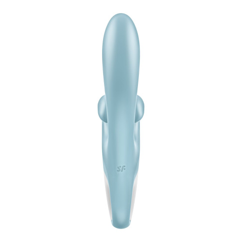 Вибратор-кролик Satisfyer Touch Me Blue, двойной отросток, 3 мощных мотора