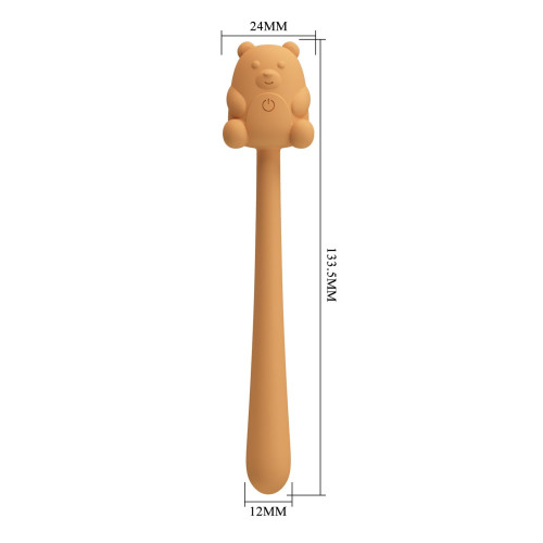 Вибратор Pretty Love Cute Bear Light Brown, 7 вибрационные функции