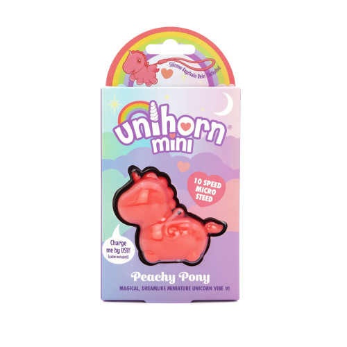 Вібратор-єдиноріжка Unihorn Mini - Peachy Pony, брелок з вібрацією
