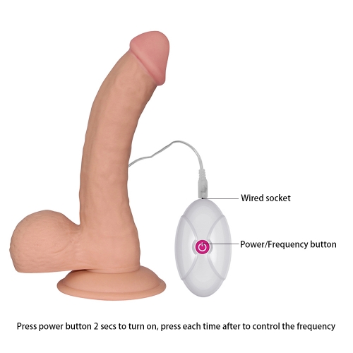 Вибратор LoveToy The Ultra Soft Dude Vibrating Телесный 22 см