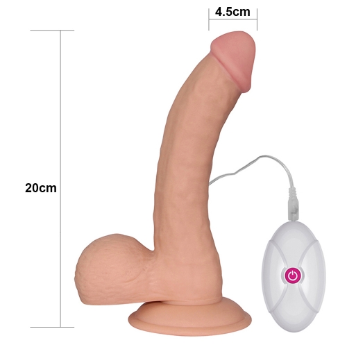 Вибратор LoveToy The Ultra Soft Dude Vibrating Телесный 22 см