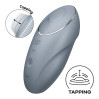 Вибростимулятор-пульсатор Satisfyer Tap & Climax 1 Bluegrey, эффект постукивания пальцем, 2 мотора