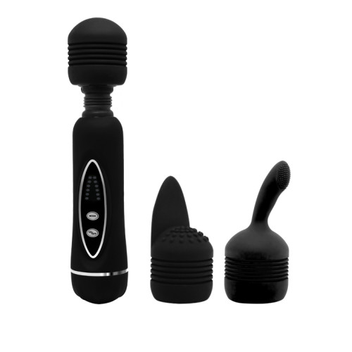 Вібратор зі змінними насадками LyBaile Power Wand Massage Kit Black