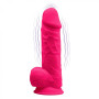 Фаллоимитатор с вибрацией SilexD Norman Vibro Pink (MODEL 1 size 8,5), двухслойный, диаметр 5 см