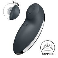Вібростимулятор-пульсатор Satisfyer Tap & Climax 2 Grey, ефект постукування пальцем