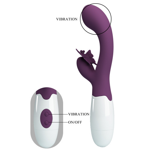 Вибратор Pretty Love Butterfly Kiss Vibrator Plum
