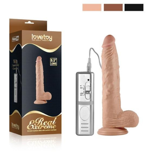 Вибратор LoveToy Real Extreme Vibrating Dildo 9.5