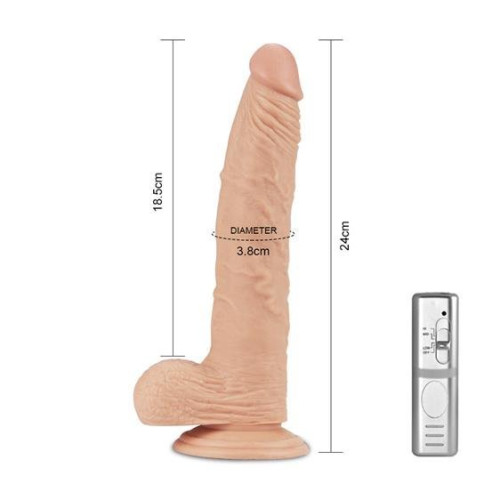 Вибратор LoveToy Real Extreme Vibrating Dildo 9.5