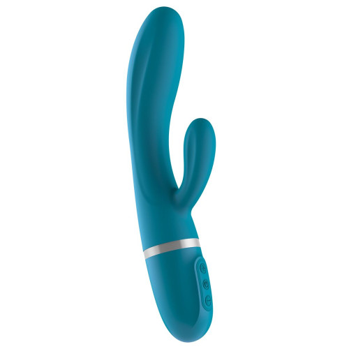 Вібратор-кролик Liebe Bend It Plus Ocean Blue, гнучкий, 2 мотори, 10 режимів