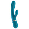 Вібратор-кролик Liebe Bend It Plus Ocean Blue, гнучкий, 2 мотори, 10 режимів