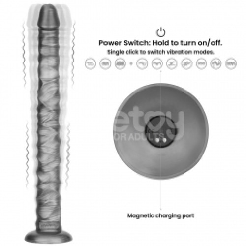 Реалистичный вибратор LoveToy King Sized Vibrating Vibrax Slider 16
