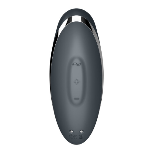 Вибростимулятор-пульсатор Satisfyer Tap & Climax 2 Grey, эффект постукивания пальцем