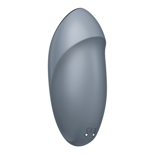 Вибростимулятор-пульсатор Satisfyer Tap & Climax 1 Bluegrey, эффект постукивания пальцем, 2 мотора