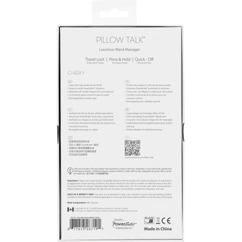 Роскошный вибромассажер PILLOW TALK Cheeky с кристаллом Сваровски Бирюзовый