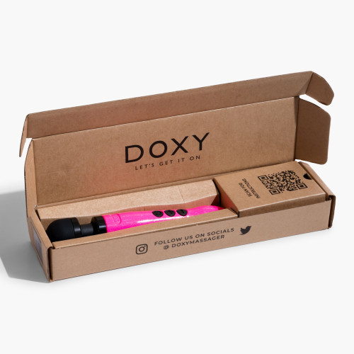 Вибромассажер DOXY Die Cast 3 Hot Pink, очень мощный, питание 220В, металлический корпус