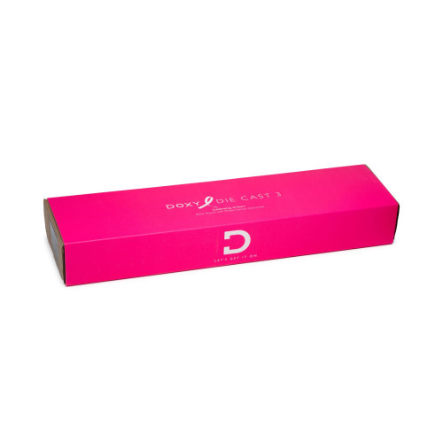 Вибромассажер DOXY Die Cast 3 Hot Pink, очень мощный, питание 220В, металлический корпус