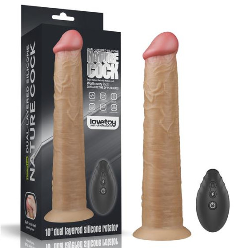 Вибратор LoveToy DualLoveToyLayered Silicone Rotator 10 Flesh