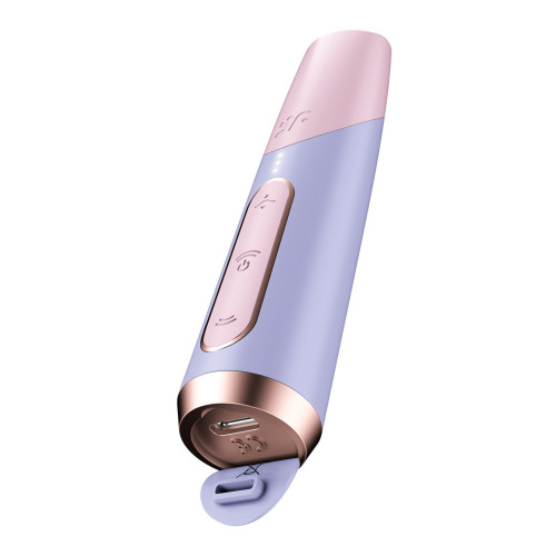 Вакуумный стимулятор Satisfyer Bold Kiss Violet, магнитная технология 3D Air Pulse, 30 режимов работы
