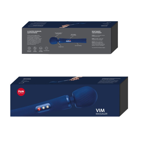 Вібромасажер Fun Factory VIM Vibrating Wand midnight blue, суперпотужний та легкий, до 6 годин роботи
