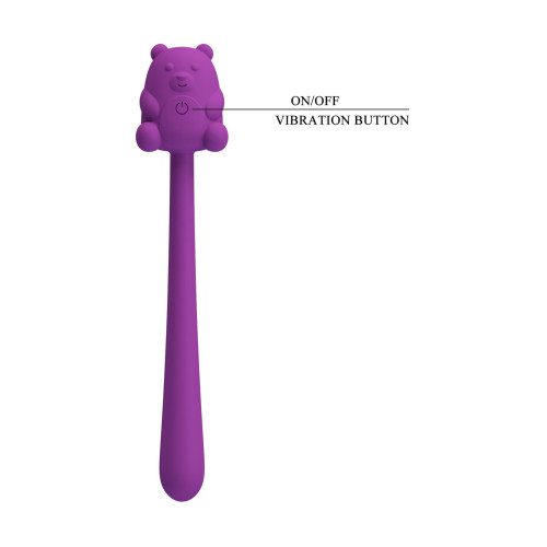 Вибратор Pretty Love Cute Bear Purple, 7 вибрационные функции