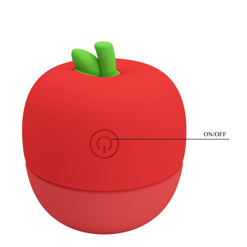 Кліторальний стимулятор Pretty Love Apple Secret Red, 12 licking settings