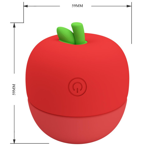 Кліторальний стимулятор Pretty Love Apple Secret Red, 12 licking settings