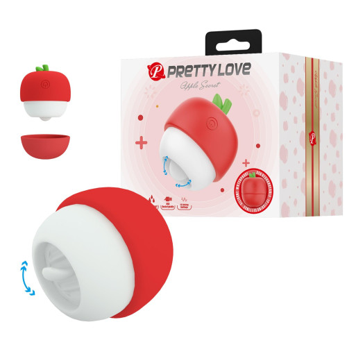Кліторальний стимулятор Pretty Love Apple Secret Red, 12 licking settings