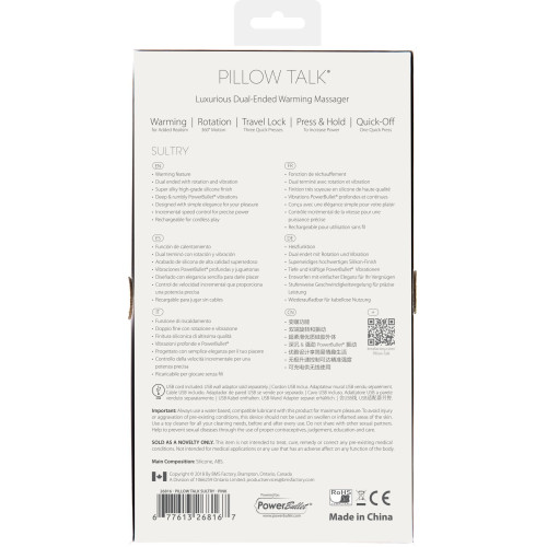 Вібромасажер 2-в-1 PILLOW TALK Sultry Рожевий