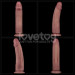 Реалистичный вибратор LoveToy Vibrating Dual Density Power Cock 10.5