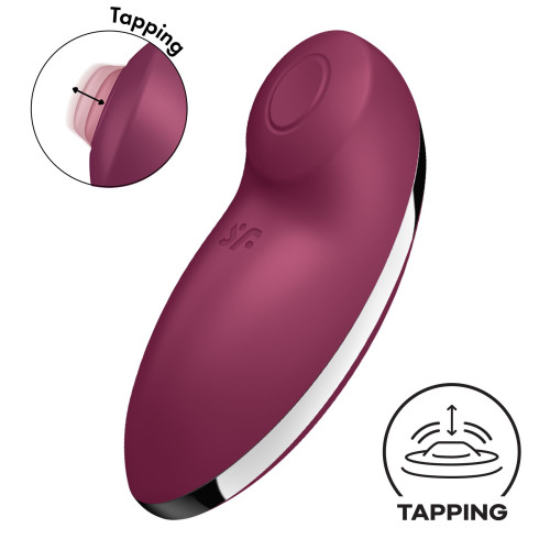 Вибростимулятор-пульсатор Satisfyer Tap & Climax 2 Red, эффект постукивания пальцем