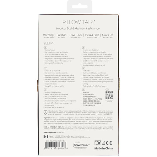 Вибромассажер 2-в-1 PILLOW TALK Sultry Бирюзовый