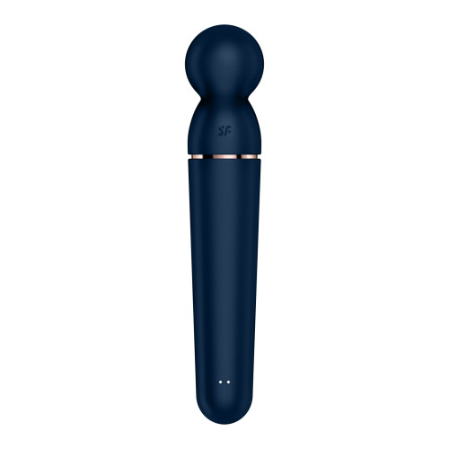 Вібромасажер Satisfyer Planet Wand-er Blue/Rosegold, дуже потужний, бездротовий