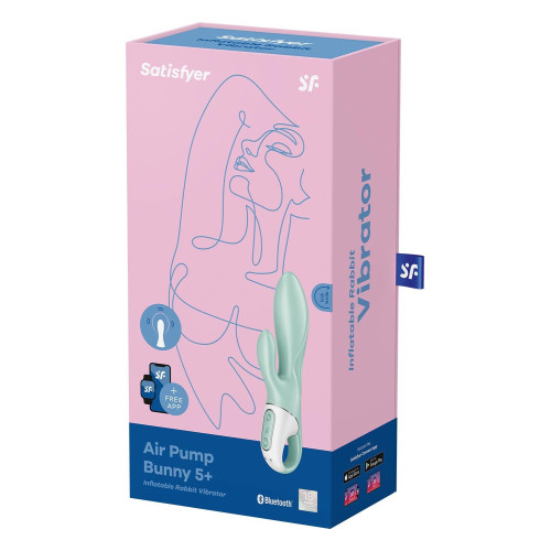 Смарт вібратор-кролик Satisfyer Air Pump Bunny 5+, надувається