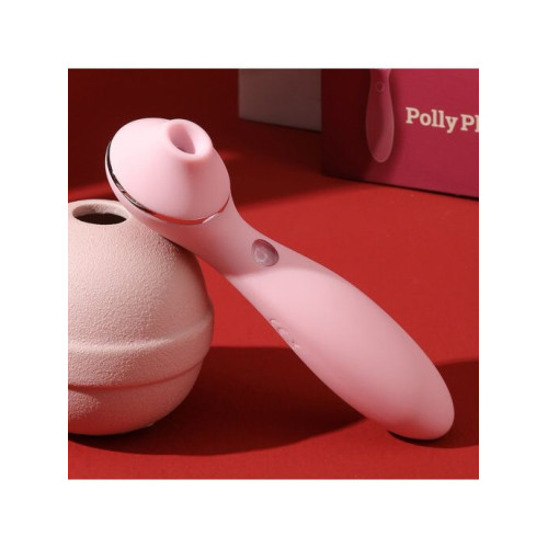 Вакуумний вібратор KisToy Polly Plus Рожевий