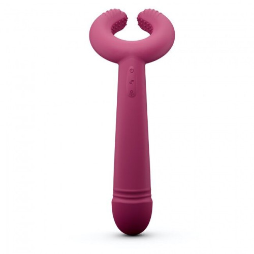 Вибратор для пар PLEASE ME - PLUM STAR с тремя моторами, гибкий