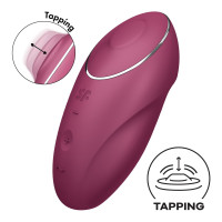 Вибростимулятор-пульсатор Satisfyer Tap & Climax 1 Red, эффект постукивания пальцем, 2 мотора Вибростимулятор-пульсатор Satisfyer Tap & Climax 1 Red, эффект постукивания пальцем, 2 мотора