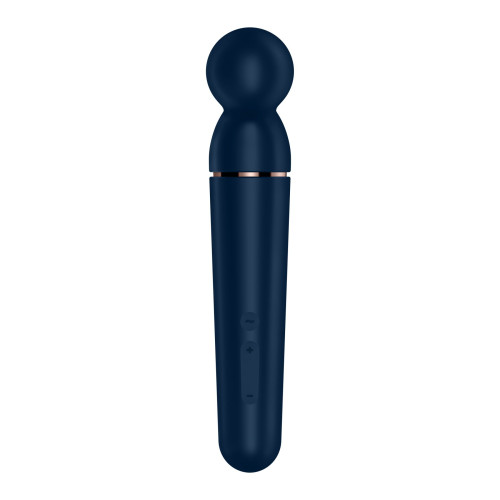 Вібромасажер Satisfyer Planet Wand-er Blue/Rosegold, дуже потужний, бездротовий