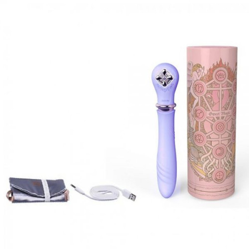 Вібромасажер-пульсатор із підігрівом Zalo Desire Фіолетовий