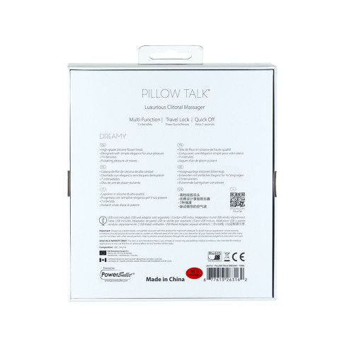 Розкішний вакуумний кліторальний стимулятор Pillow Talk Dreamy Рожевий із кристалом Swarovski