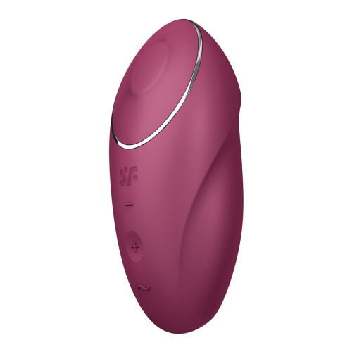 Вибростимулятор-пульсатор Satisfyer Tap & Climax 1 Red, эффект постукивания пальцем, 2 мотора