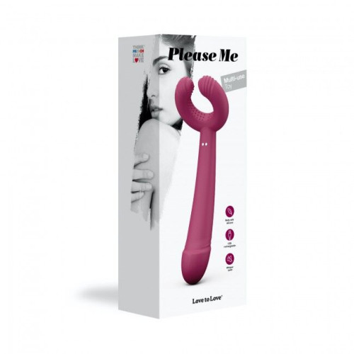 Вибратор для пар PLEASE ME - PLUM STAR с тремя моторами, гибкий