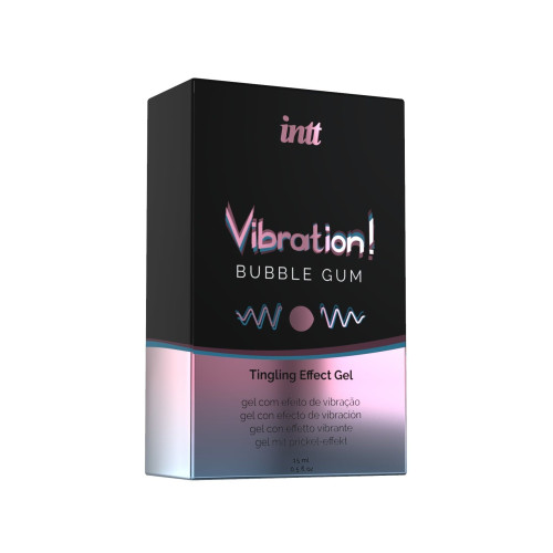 Жидкий вибратор Intt Vibration Bubble Gum 15 мл густой гель, очень вкусный, действует до 30 минут