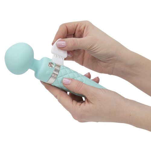 Вибромассажер 2-в-1 PILLOW TALK Sultry Бирюзовый