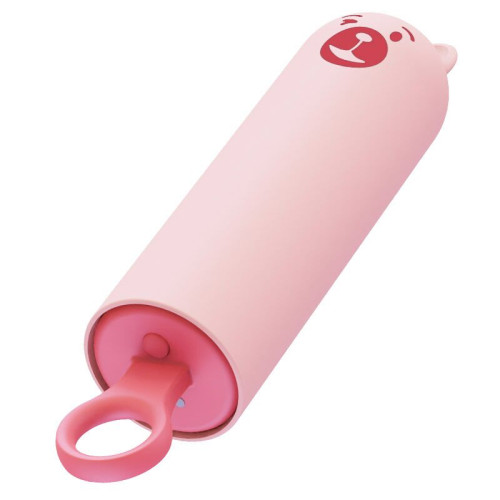 Вибратор CuteVibe Teddy Pink (Black Dildo), реалистичный вибратор под видом мороженого.