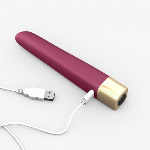 Мощный минивибратор Love To Love Delight Me Бордовый