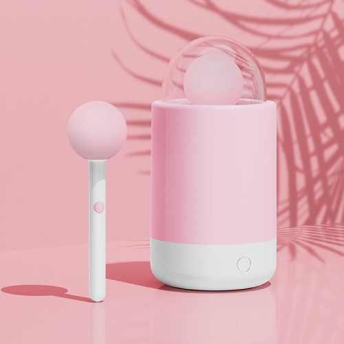 Вибратор-конфета на палочке KISTOY Pink Pop, зарядный кейс-ночник, 10 режимов вибрации